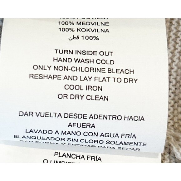 Michael Kors Men's Crew Neck Sweater Oatmeal Made in USA Cotton - Picture 6 of 10